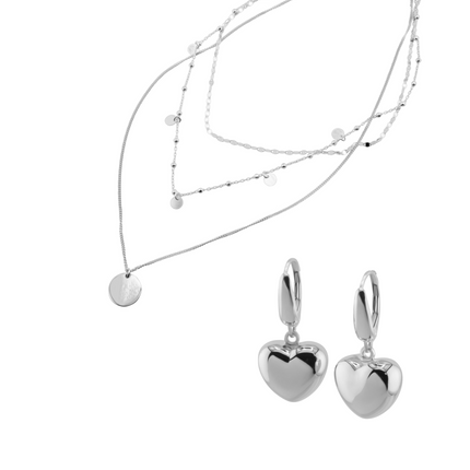 Jewelry set Layered Love - Sterling <tc>Silver</tc>