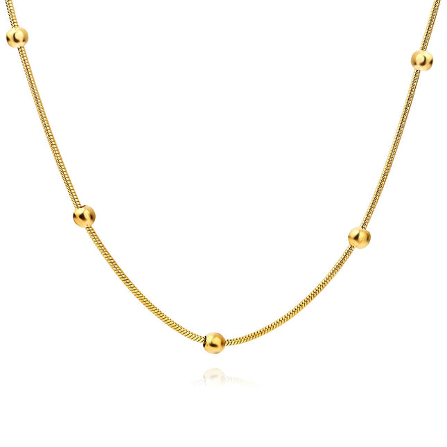 Snake Ball Bead Chain Halskette - wasserfest