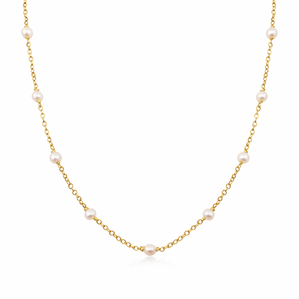 Pearl Beaded Kette - Sterling Silber