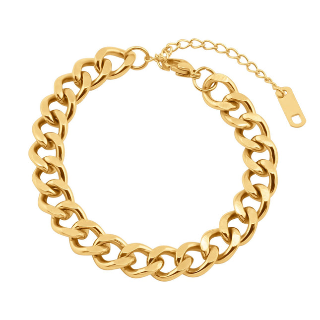 Chunky Curb Chain  Armband - wasserfest