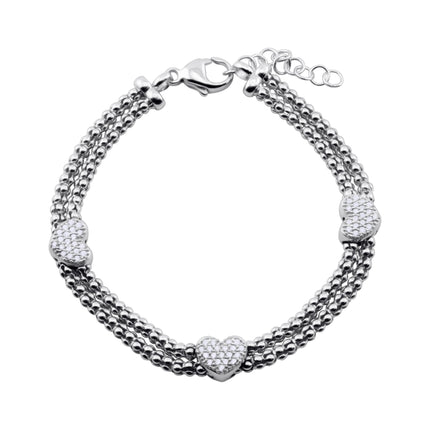 Armband mit Herzen - Sterling Silber