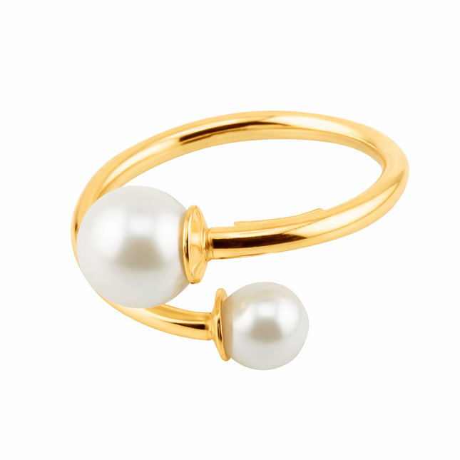 Offener Ring mit Perlen - Sterling Silber