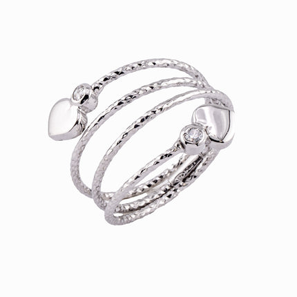 Ring mit Herzen - Sterling Silber