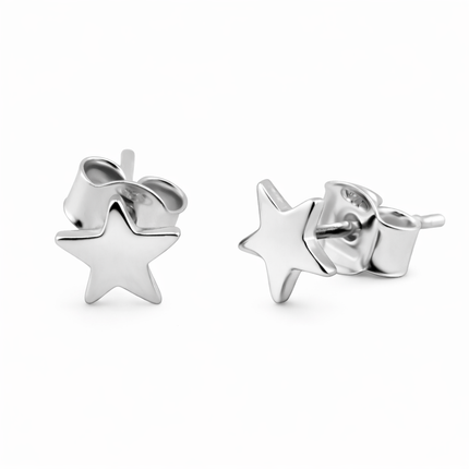 Stern-Ohrstecker - Sterling Silber
