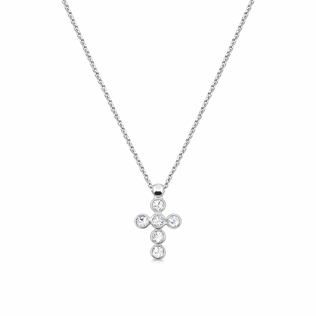 Halskette mit Kreuz-anhänger - Sterling Silber