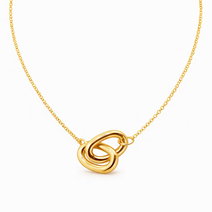 Halskette mit verbundenen Ovalen - Sterling Silber
