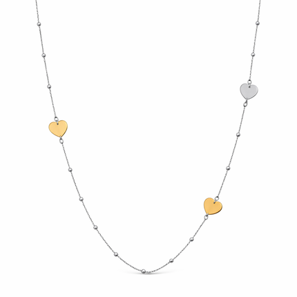 Lange Halskette mit Herz - Sterling Silber