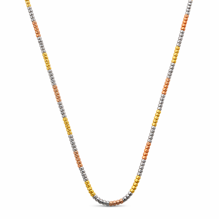 Kugelkette Drei Farben - Sterling Silber