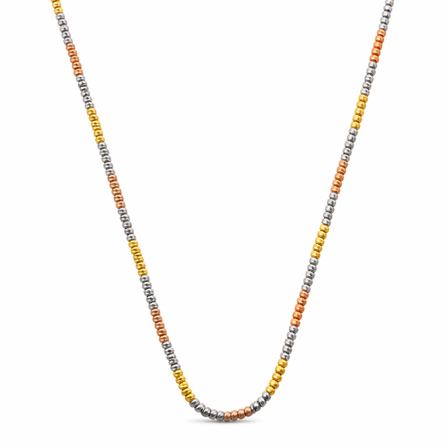 Kugelkette Drei Farben - Sterling Silber