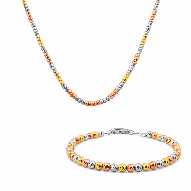 Schmuckset Drei Farben - Sterling Silber