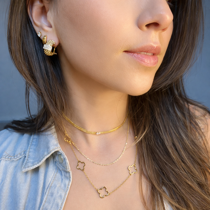 Popcorn Chain Ohrringe - Sterling Silber