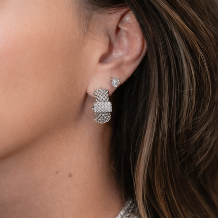 Popcorn Chain Ohrringe - Sterling Silber