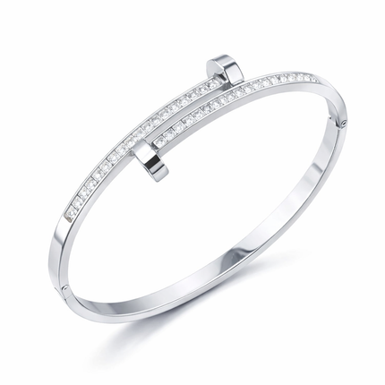 Armreif mit zweilagigem Zirkonia - wasserfest