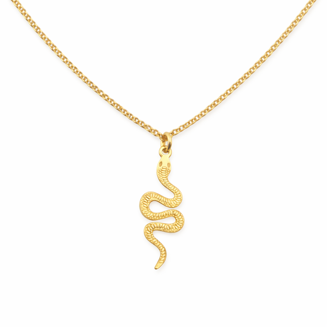 Halskette mit Schlangen-anhänger - Sterling Silber