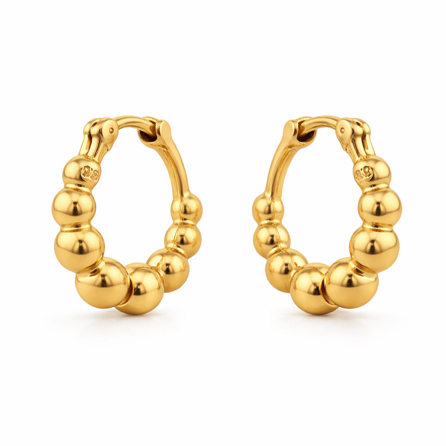 Kugel Creolen - Sterling Silber