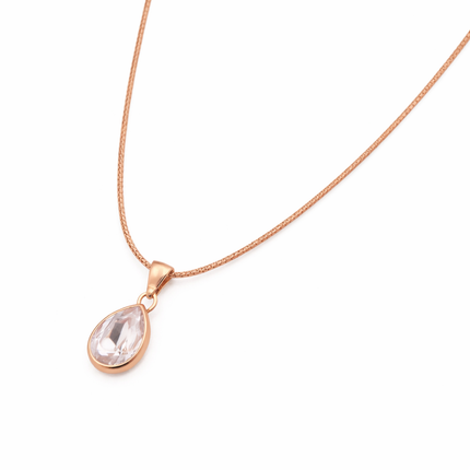 Halskette mit Zirkonia Tropfen - Sterling Silber