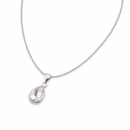 Halskette mit Zirkonia Tropfen - Sterling Silber