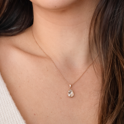 Halskette mit Zirkonia Tropfen - Sterling Silber