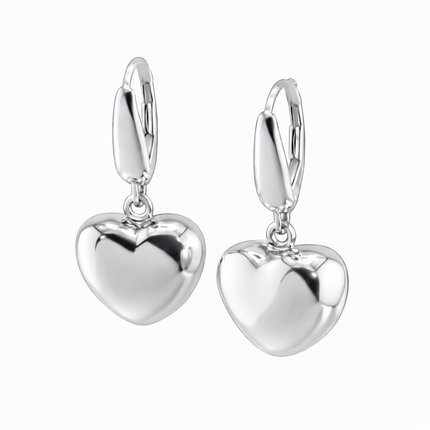 Herz Ohrringe - Sterling Silber