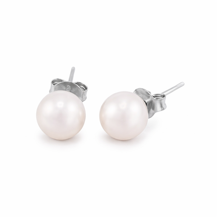 Ohrstecker mit echten Süßwasserperlen - Sterling Silber