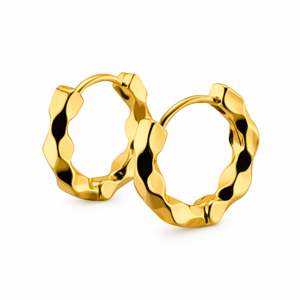 Wellige Creolen - wasserfest