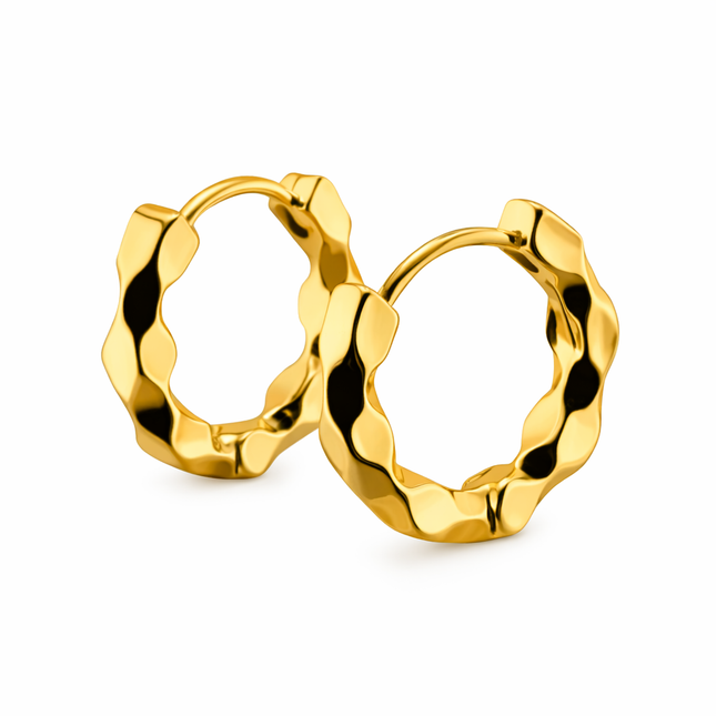 Wellige Creolen - wasserfest