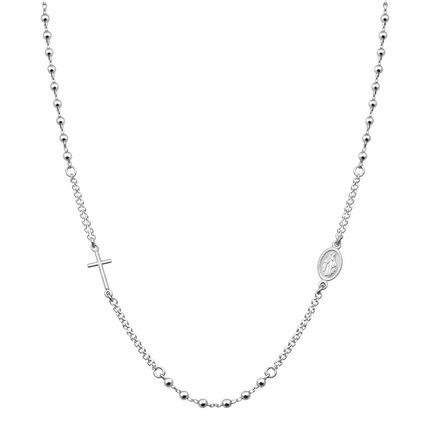 Rosenkranz-Design Halskette - Sterling Silber