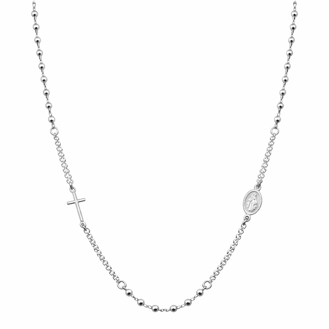 Rosenkranz-Design Halskette - Sterling Silber