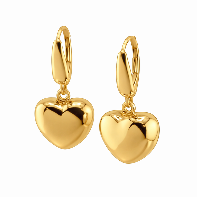 Herz Ohrringe - Sterling Silber