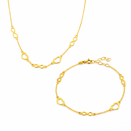 Schmuckset Unendliche Verbindung - Sterling Silber