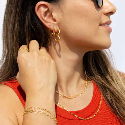 Herz Layer Kette - Sterling Silber