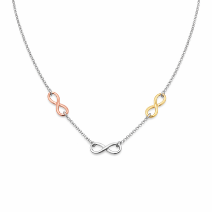 Duo Unendlichkeitskette - Sterling Silber