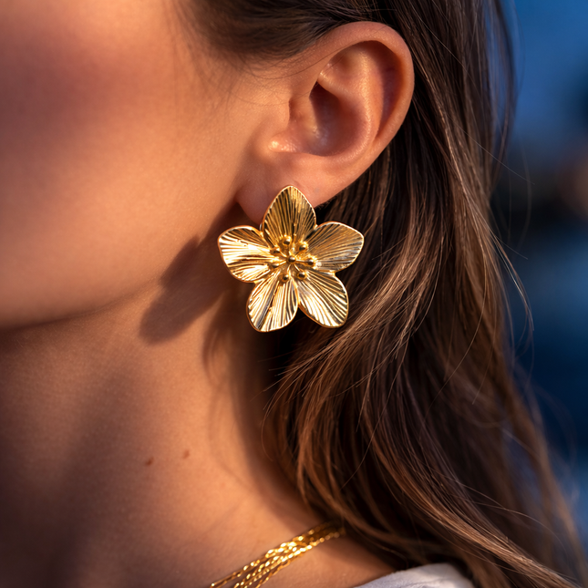 Blumen Ohrstecker - wasserfest