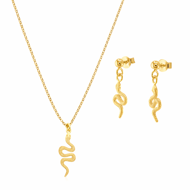 Schmuckset Elegante Schlange - Sterling Silber