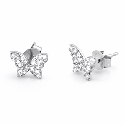 Schmetterling Ohrstecker - Sterling Silber