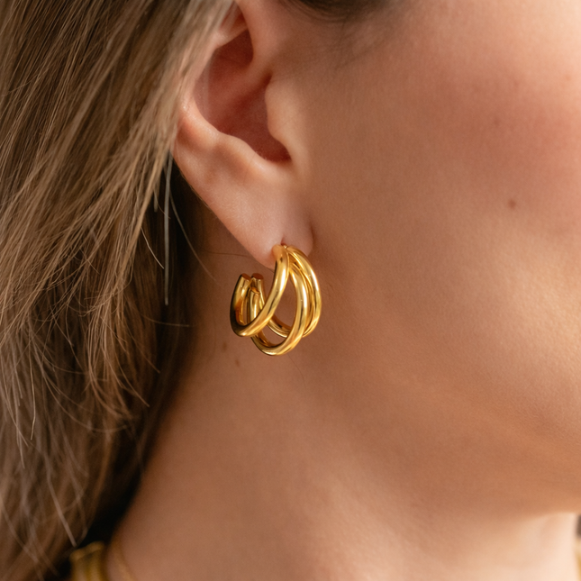 Dreifache Creolen - wasserfest