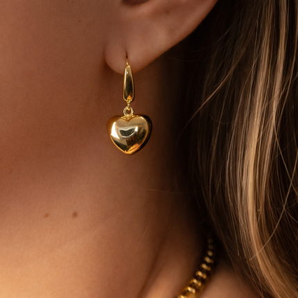 Herz Ohrringe - Sterling Silber