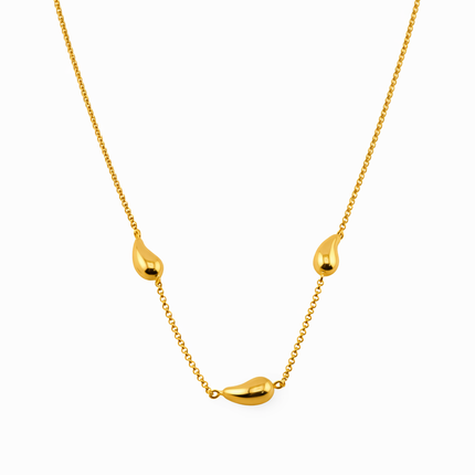 Halskette mit horizontalen Tropfen - Sterling Silber