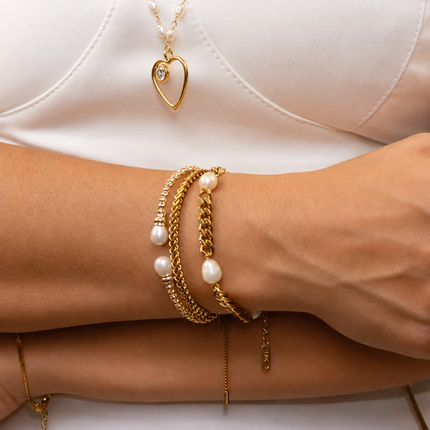 Cuban Link Chain Slider Armband - wasserfest