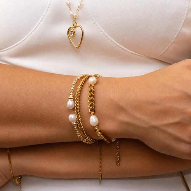 Cuban Link Chain Slider Armband - wasserfest