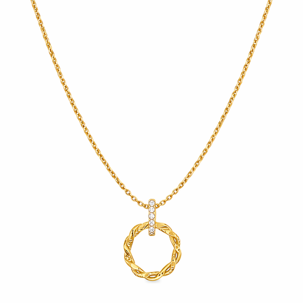 Halskette mit geflochtenem Kreis - Sterling Silber