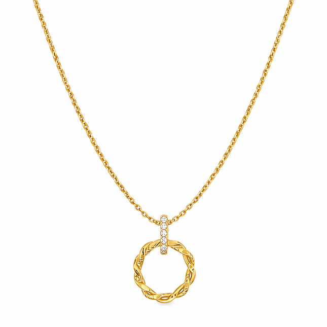 Halskette mit geflochtenem Kreis - Sterling Silber