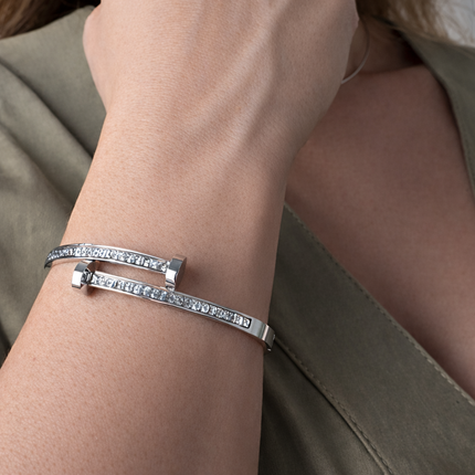 Armreif mit zweilagigem Zirkonia - wasserfest