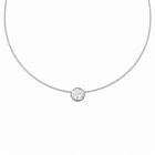 Solitär-Halskette mit Zirkonia  - Sterling Silber