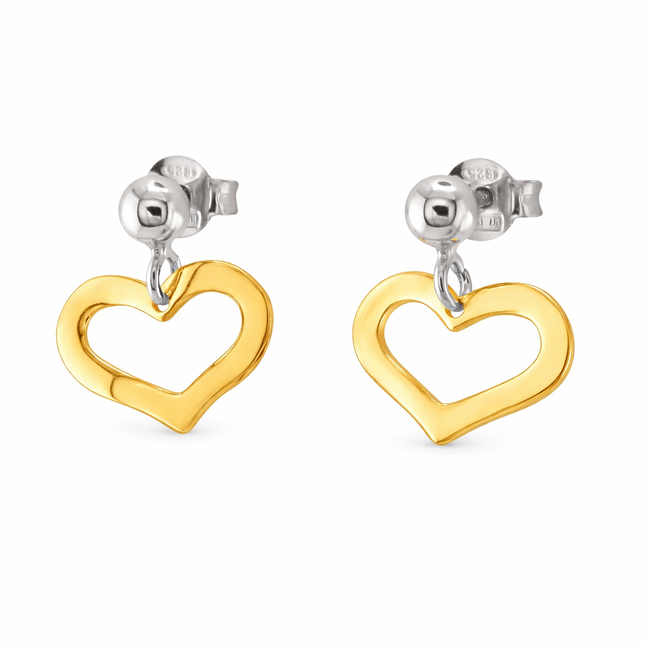 BicolorHerz Ohrstecker - Sterling Silber