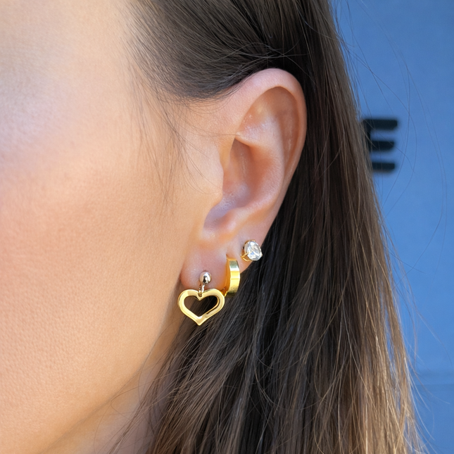 BicolorHerz Ohrstecker - Sterling Silber