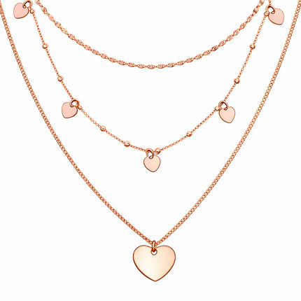 Mehrlagige Layering Halskette mit Anhänger - Sterling Silber