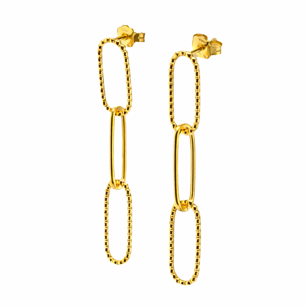 Ohrringe aus drei Kettengliedern - Sterling Silber