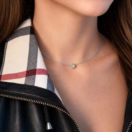 Kette mit Zirkonia-Anhänger - Sterling Silber