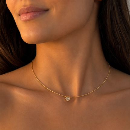 Kette mit Zirkonia-Anhänger - Sterling Silber
